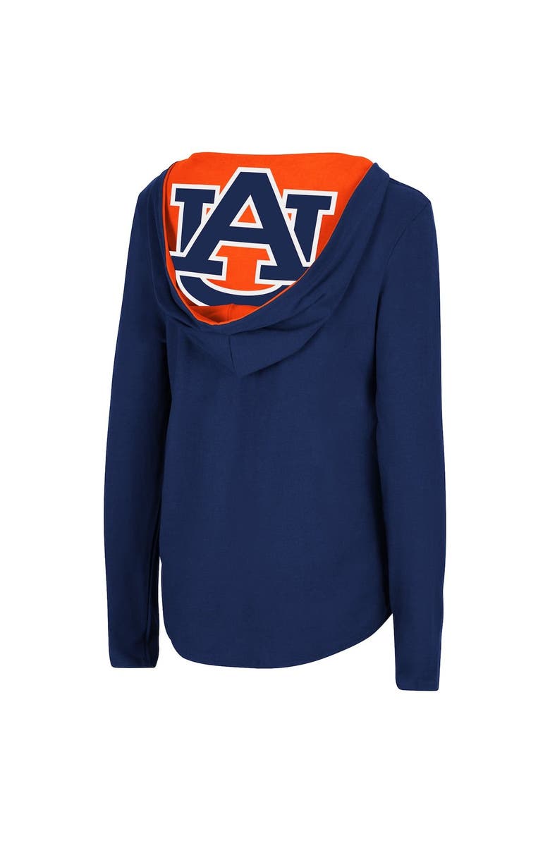 COLOSSEUM Women's Colosseum Navy Auburn Tigers Catalina Hoodie Long Sleeve T-Shirt, Alternate, color, Navy