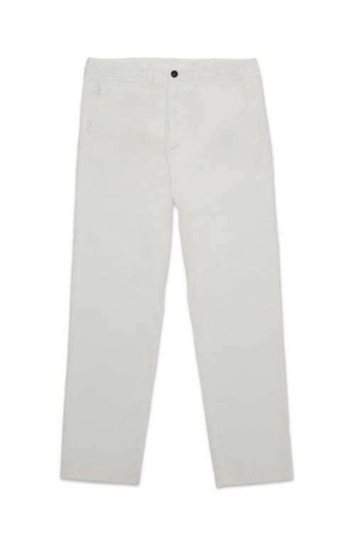 Fortela Wallace Twill Cotton Trousers In White