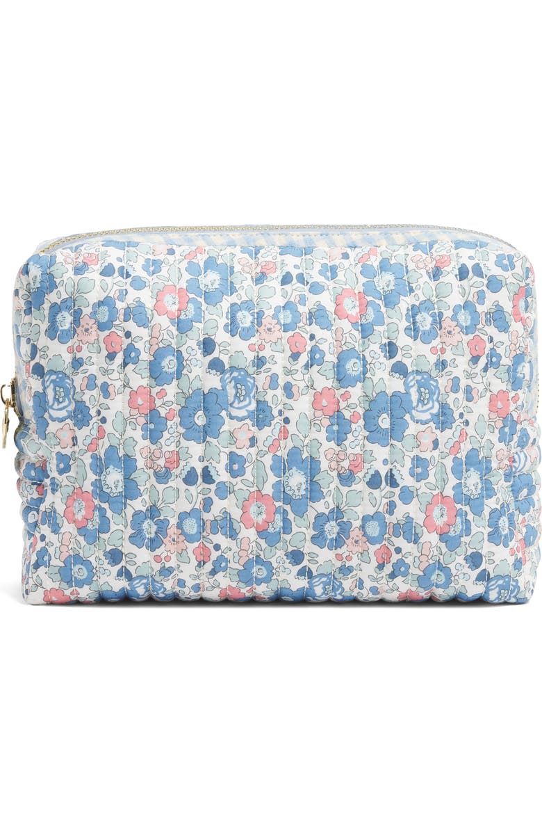 Stoney Clover Lane x Liberty Large Quilted Cotton Pouch, Main, color, Betsy