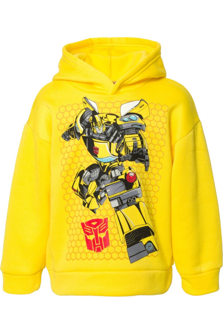 Fleece Hoodie and Pants Set, Alternate, color, Bumblebee Yellow Black