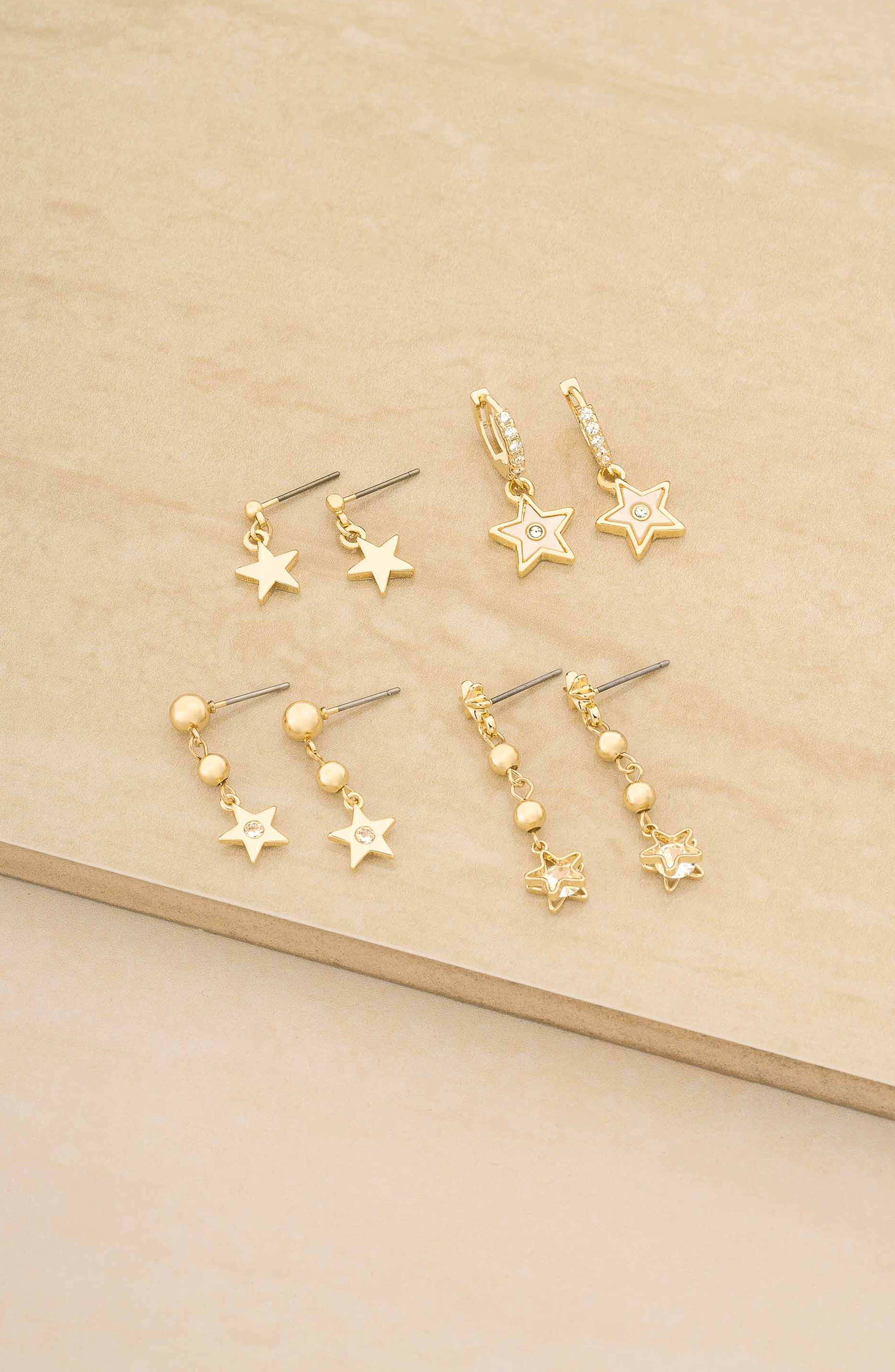 Ettika 4-Pack Star Drop Earrings (Women) | Nordstrom