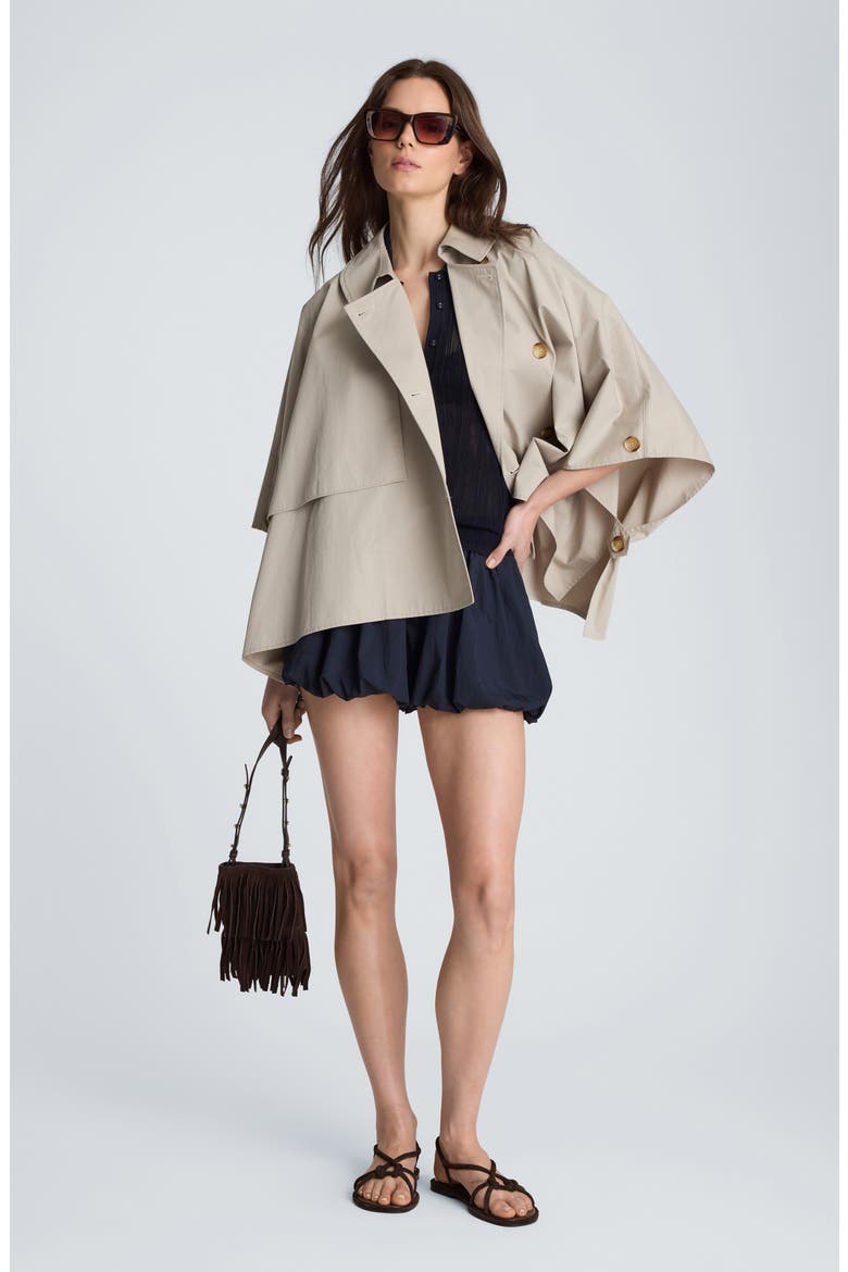 Notch Collar Trench Cape, Alternate, color, SAFARI TAN