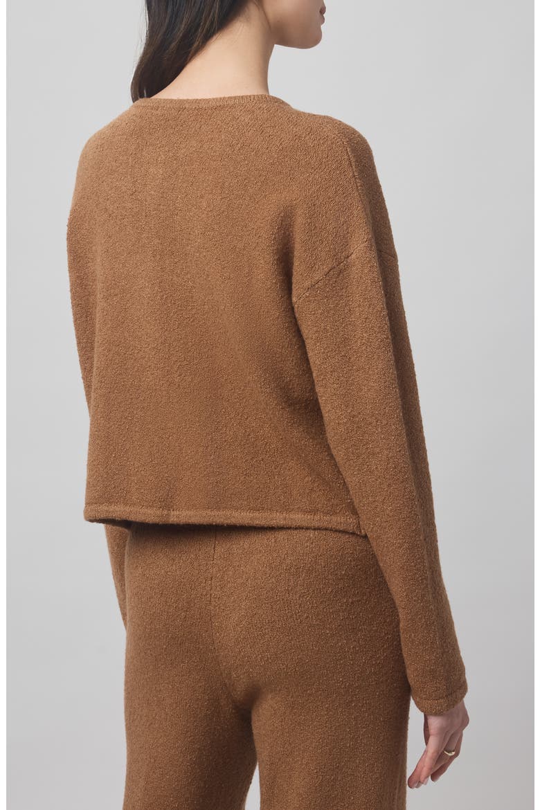 x @cellajaneblog Bouclé Cardigan, Alternate, color, CARAMEL