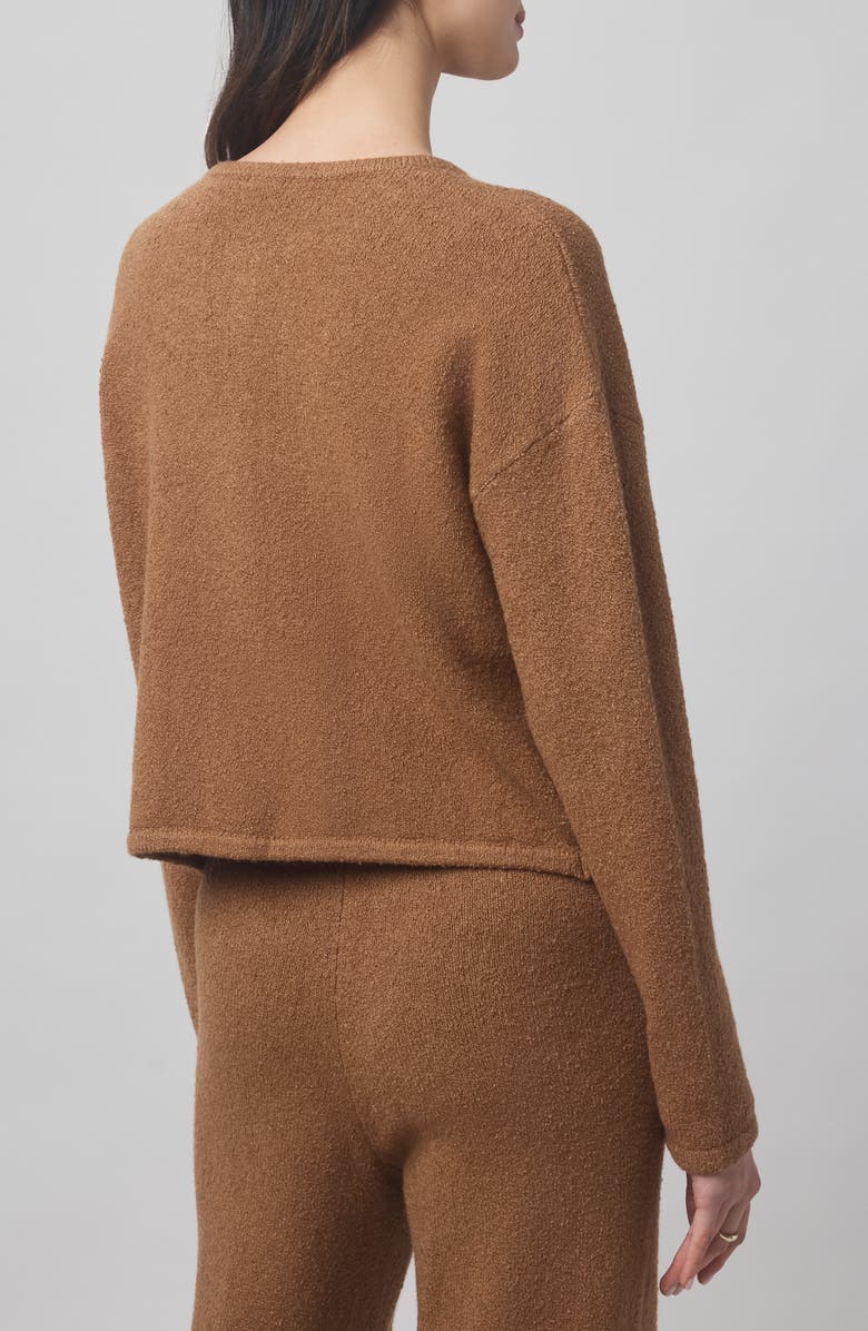 Splendid x @cellajaneblog Bouclé Cardigan, Alternate, color, Caramel