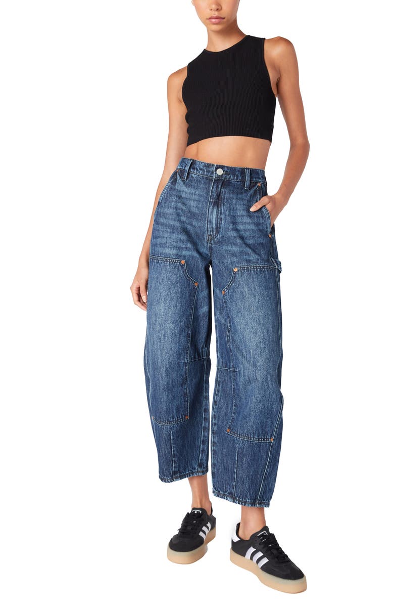 BLANKNYC High Waist Barrel Carpenter Jeans, Alternate, color, In Your Face