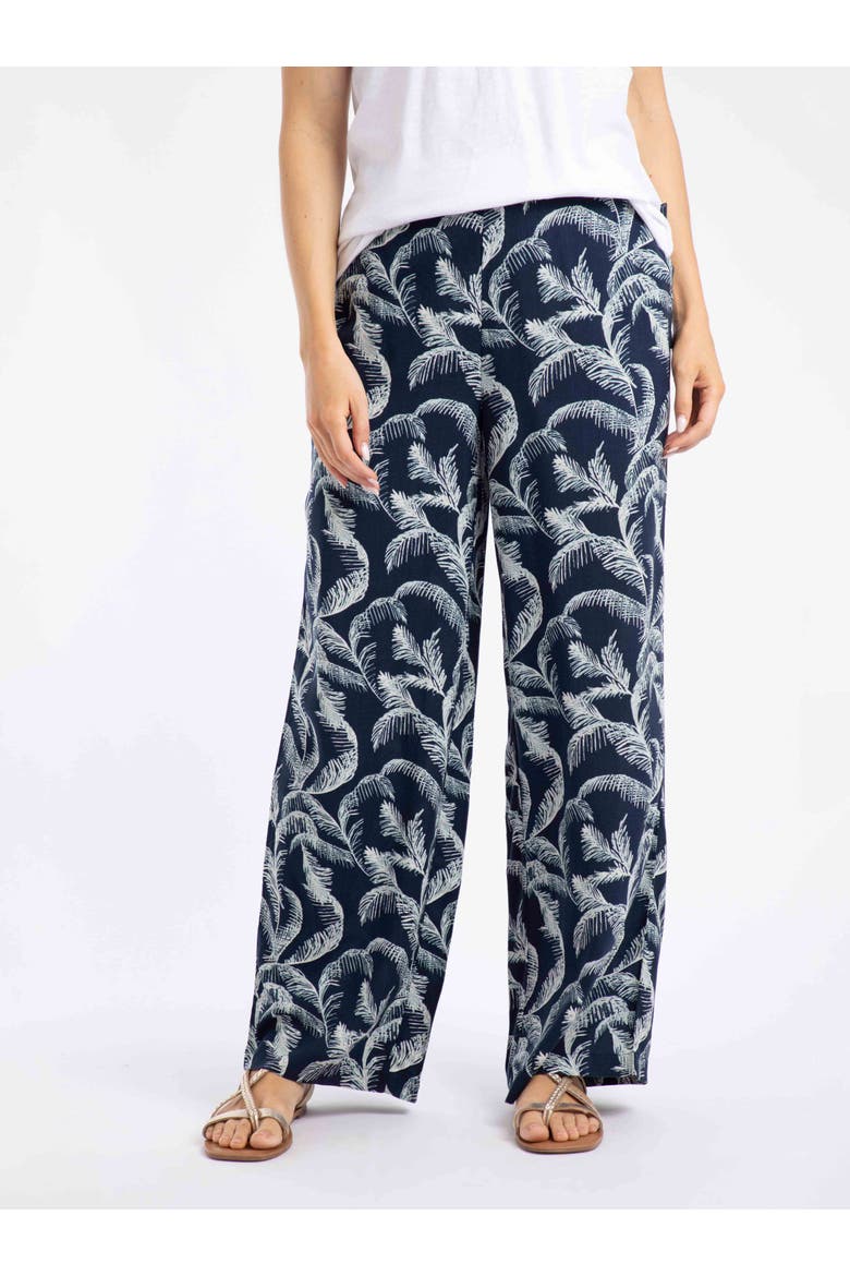 Mounira Printed Wide Leg Trousers, Main, color, Ink