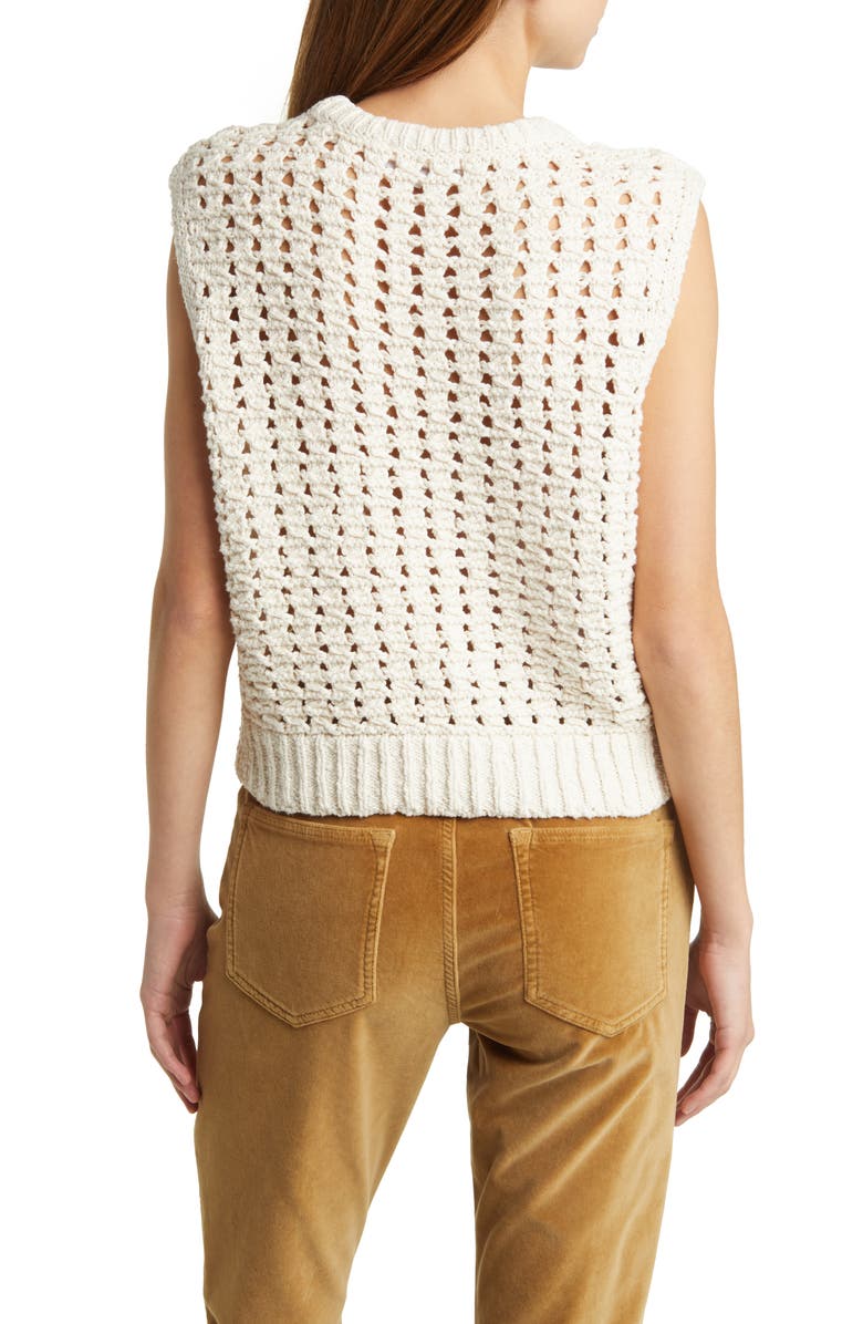 FRAME Open Stitch Sweater Vest, Alternate, color,