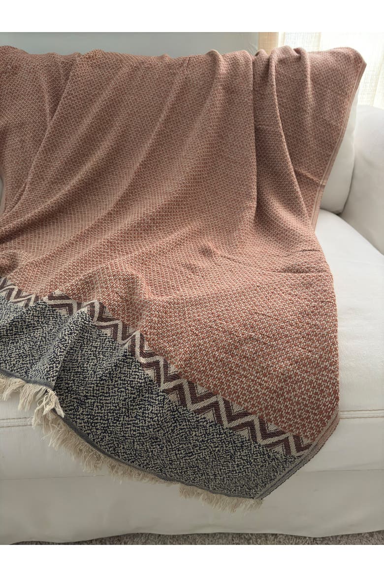 Mountain Peak Throw, Alternate, color, Brown