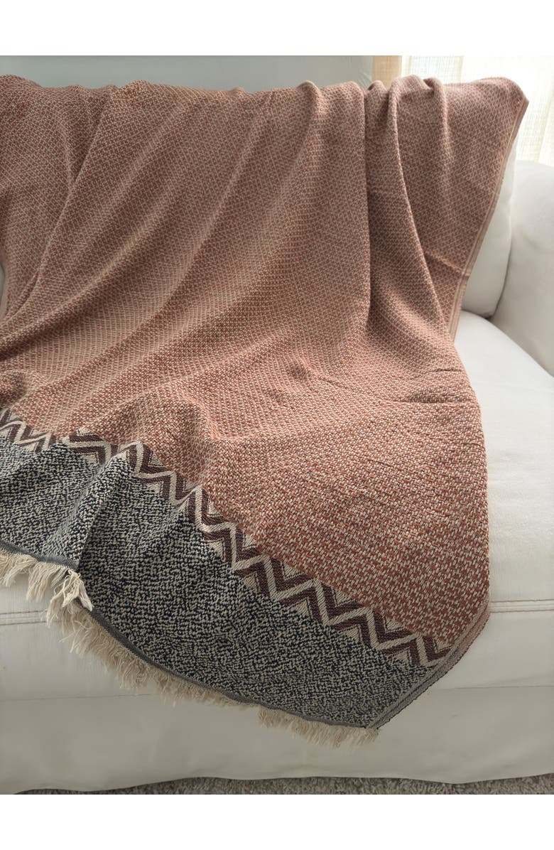 Anaya Mountain Peak Throw, Alternate, color, Brown