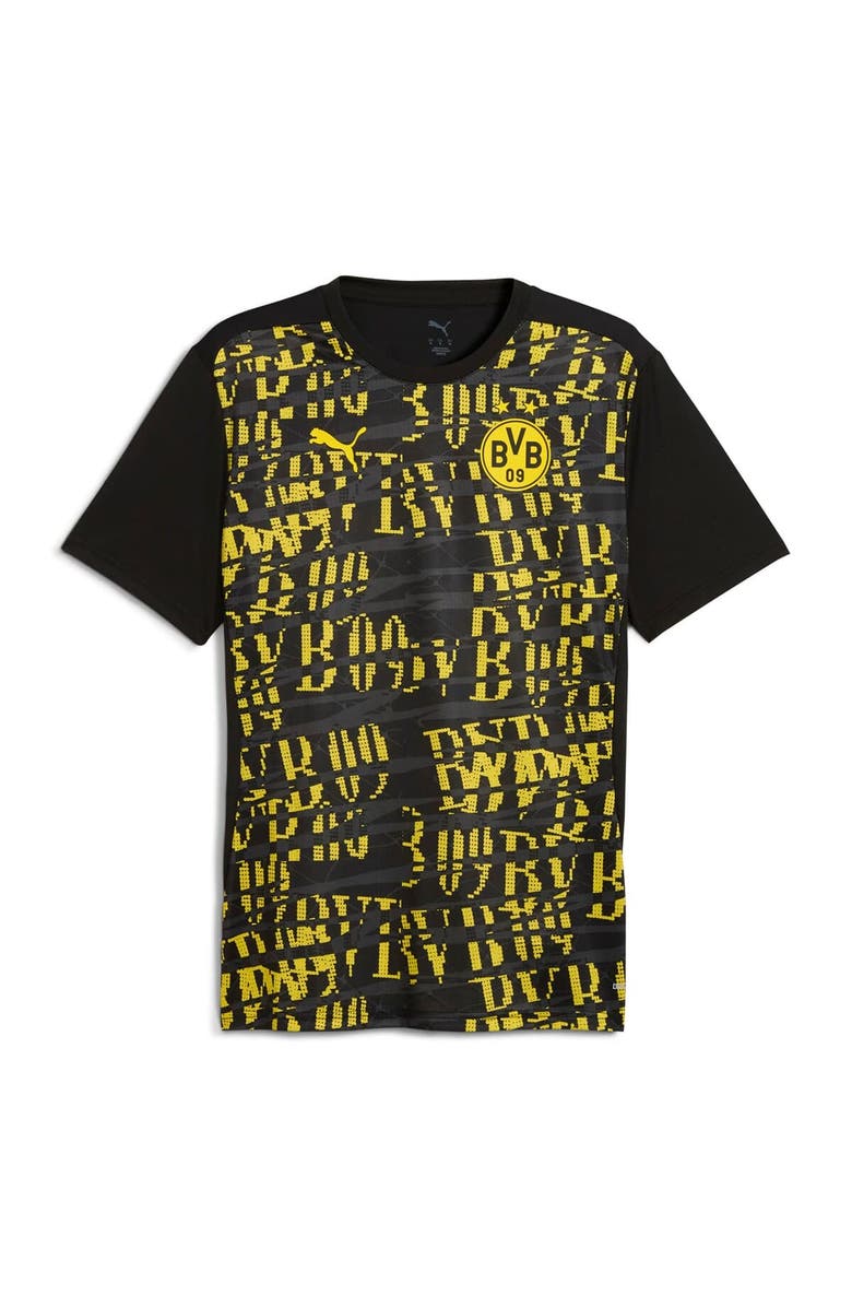 PUMA Men's Puma  Black Borussia Dortmund 2024/25 Pre-Match Training Jersey, Alternate, color, Black