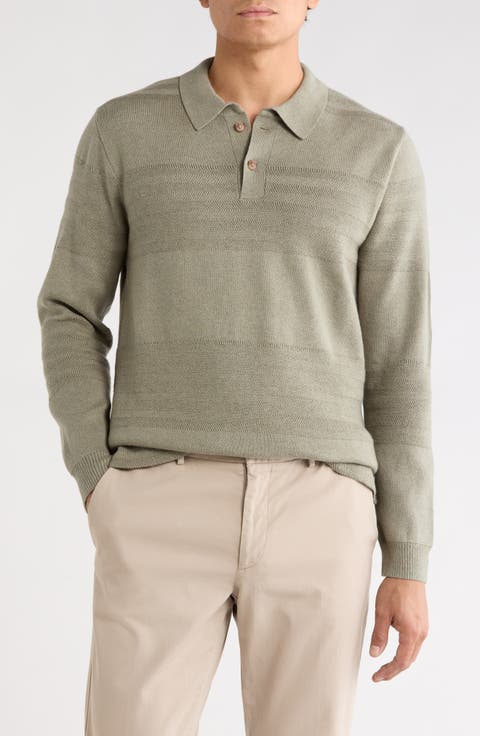 Rugby Cotton Blend Polo Sweater