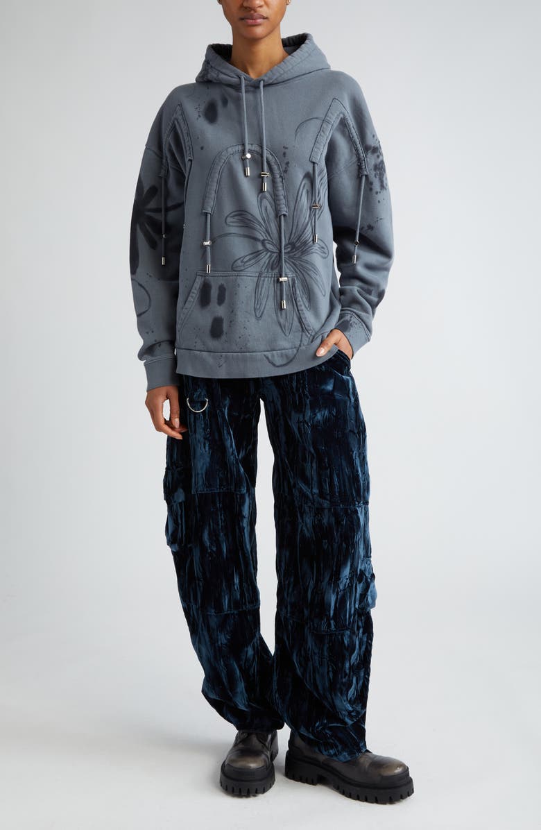 Collina Strada Arc Floral Cotton Fleece Graphic Hoodie, Alternate, color, 