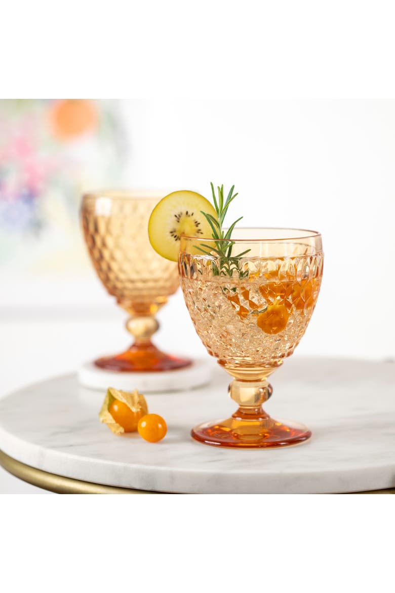Boston Water Goblet Set of 4, Alternate, color, saffron