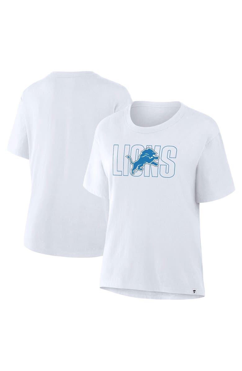 FANATICS Women's Fanatics Ash Detroit Lions Line Em Up T-Shirt, Main, color, Ash