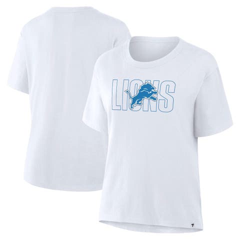 Women's Fanatics Ash Detroit Lions Line Em Up T-Shirt