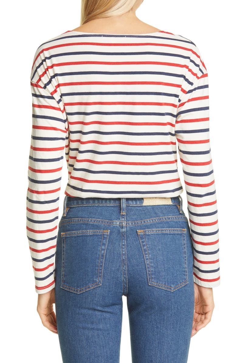 Nili Lotan Arlette Stripe T-Shirt, Alternate, color,