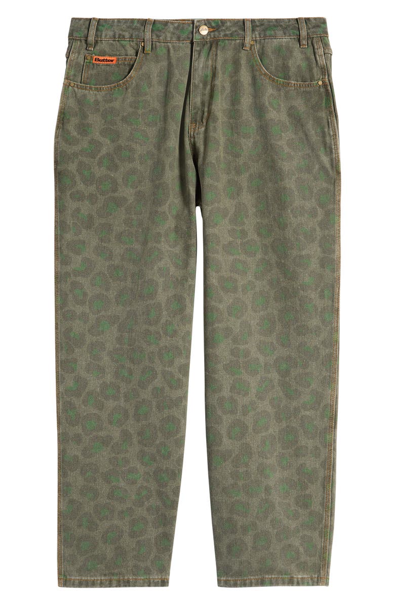 Butter Goods Leopard Print Straight Leg Pants, Alternate, color, 