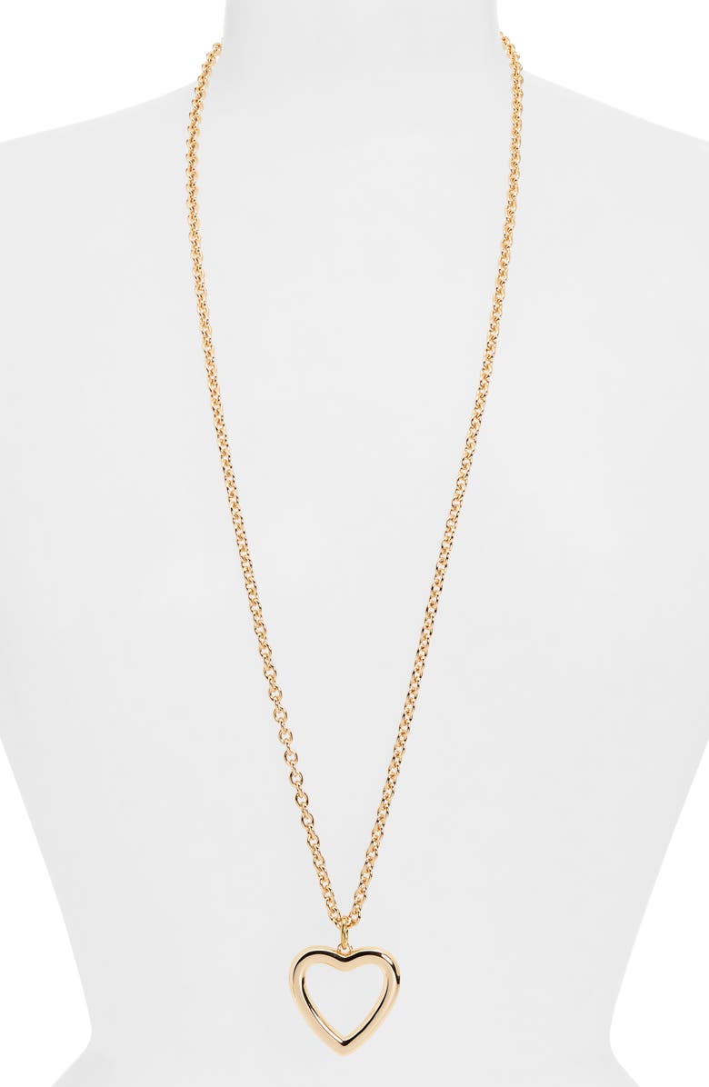 ROXANNE ASSOULIN The Puffy Open Heart Necklace, Alternate, color, Gold