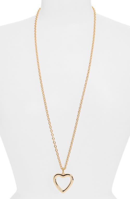 Roxanne Assoulin The Puffy Open Heart Necklace In Gold
