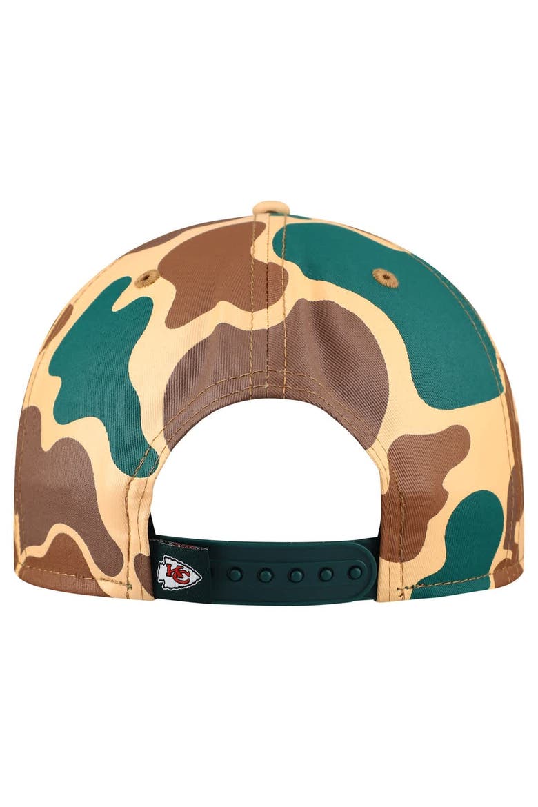 Men's New Era  Camo Kansas City Chiefs Duck Rope 19TWENTY Snapback Hat, Alternate, color, Camo