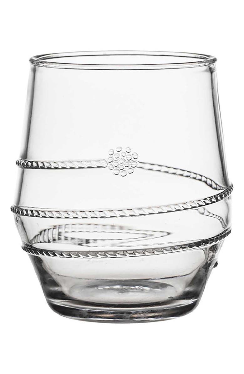 Juliska Amalia Acrylic Set of 4 Small Tumblers, Alternate, color, Clear