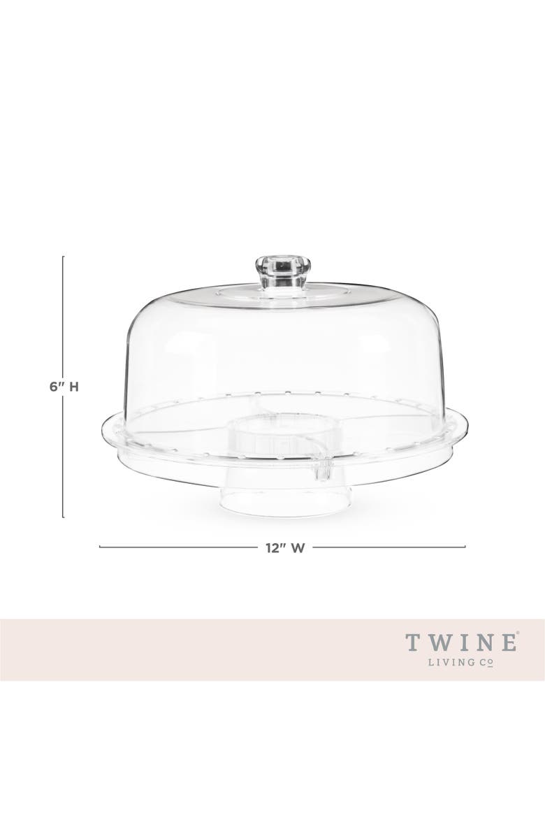 Multi-Functional Acrylic Server with Bundt Cake Mold, Alternate, color, Clear