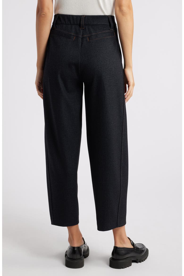 'Ab'Solution Skyrise Pleated Barrel Pants, Alternate, color, DARK INDIGO