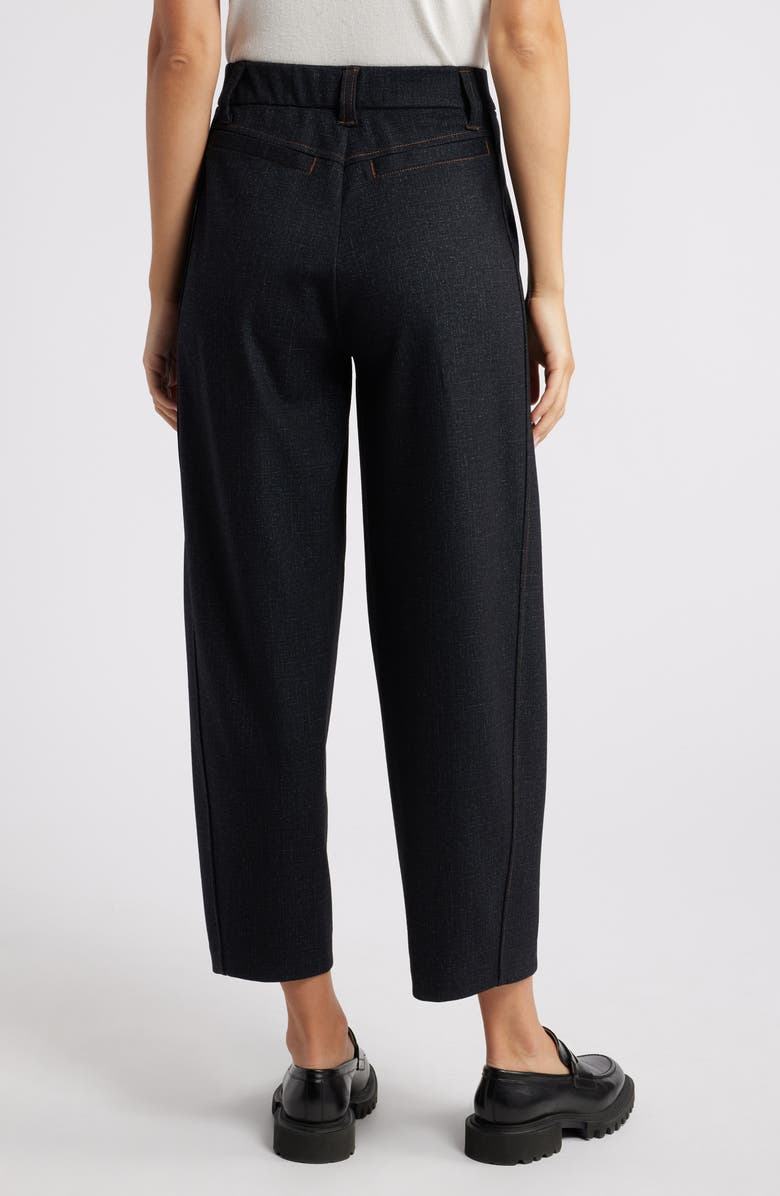 Wit & Wisdom 'Ab'Solution Skyrise Pleated Barrel Pants, Alternate, color, Dark Indigo