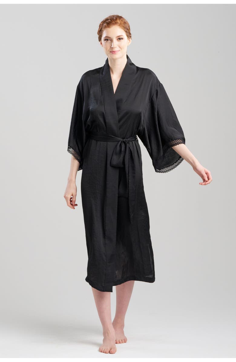 Natori Ashley Icon Robe with Lace, Main, color, 