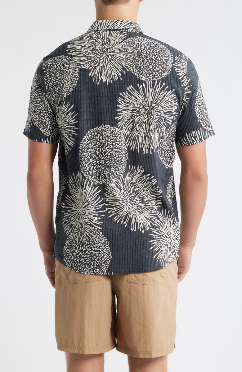 Roark Bless Up Short Sleeve Button-Up Shirt, Alternate, color, Black Floral