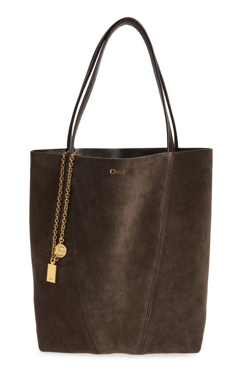 Chloé Medium Spin Suede Tote (Nordstrom Exclusive) in Kohl Brown at Nordstrom