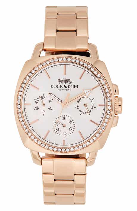 COACH Crystal Boyfriend Bracelet Watch, 21mm