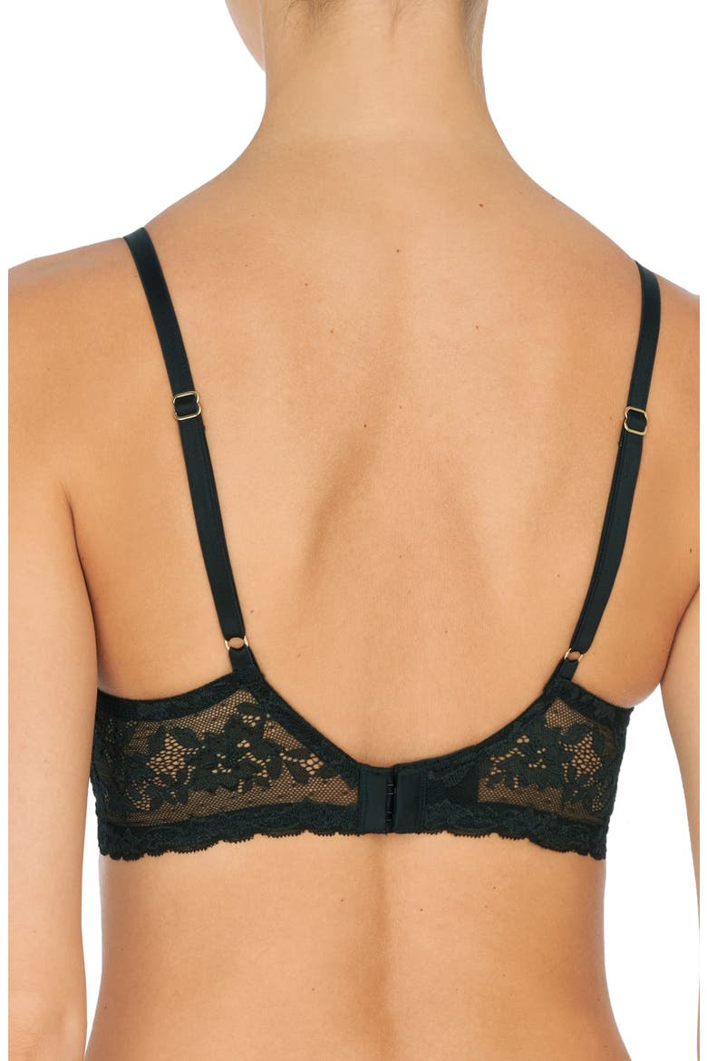 Luxe Plunge T-Shirt Bra, Alternate, color, BLACK