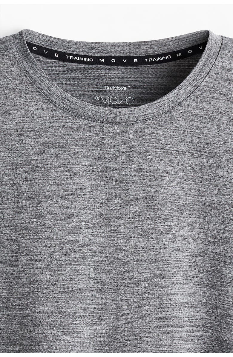 H&M 2-pack Sports T-shirts With Drymove, Alternate, color, Gray Melange/Navy Blue