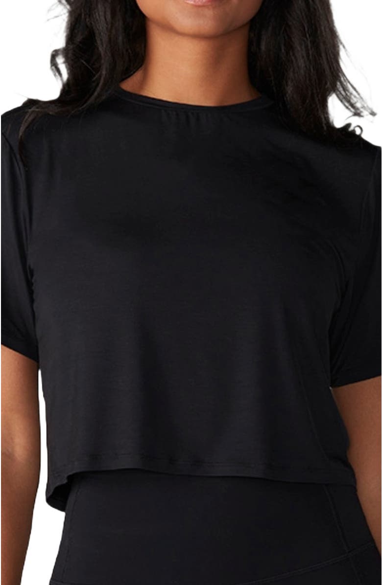 Tavi Crop Tee, Alternate, color, Ebony