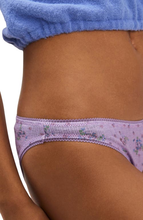 Free People Intimately Fp Floral Print Pointelle Bikini