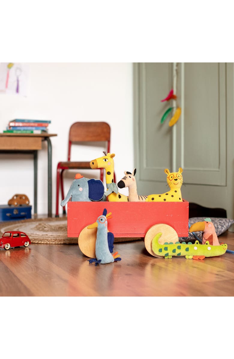 Moulin Roty Zebra Rattle The Toupitis, Alternate, color, Beige