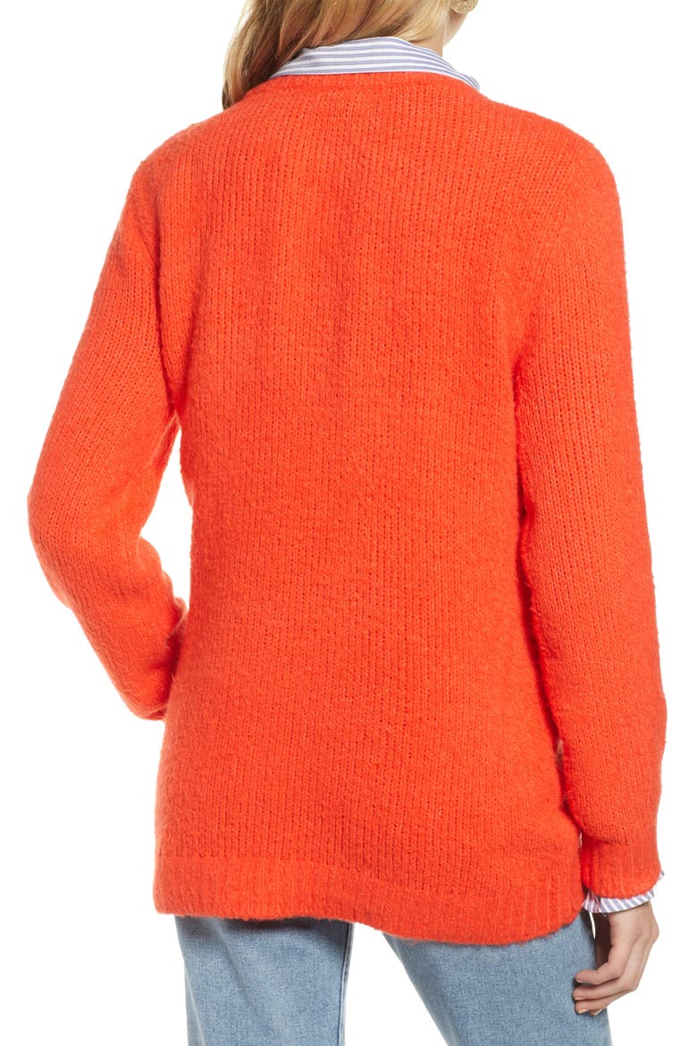 Crewneck Sweater, Alternate, color, RED GRENADINE