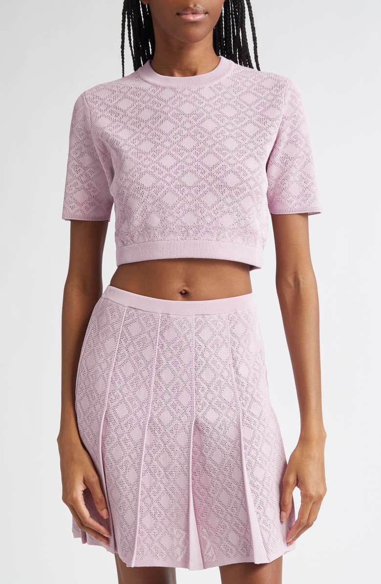 Givenchy 4G Logo Knit Crop Sweater, Main, color, Parma