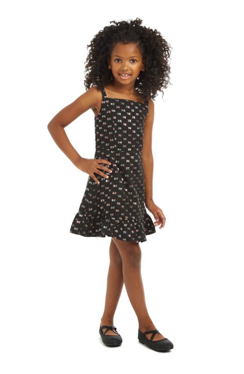 Shop Pippa & Julie Kids' June Rainbow Metallic Party Dress In Black