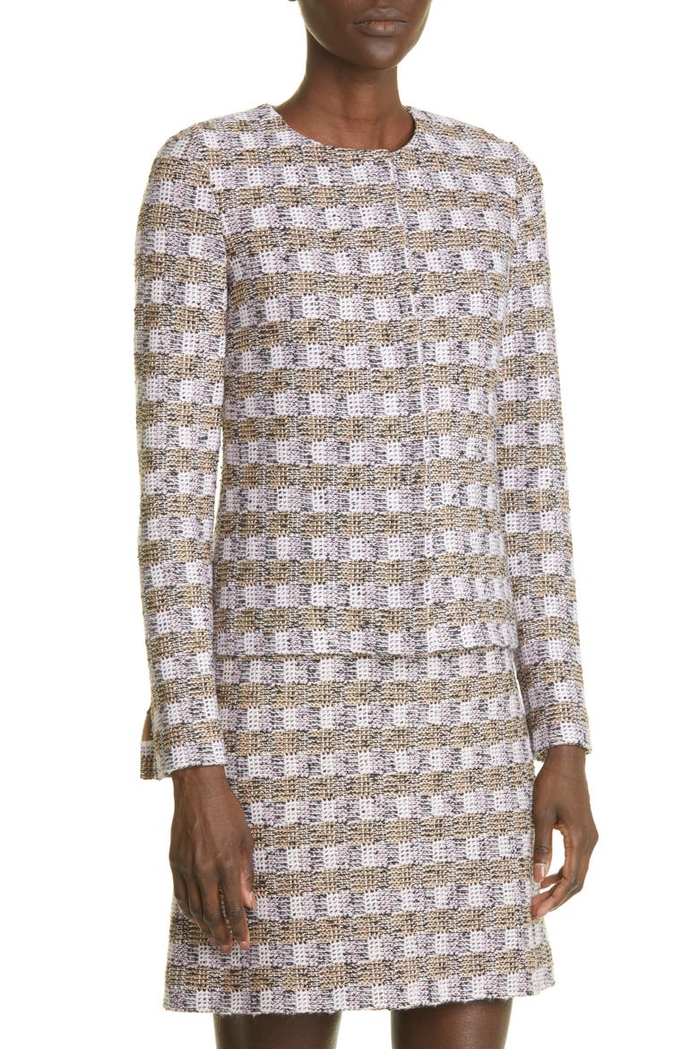 Tweed Jacket, Alternate, color, CAMEL MULTI
