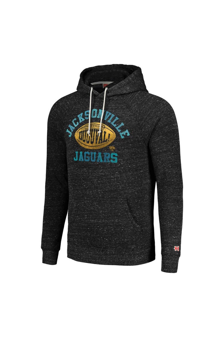 Unisex Homage  Heather Charcoal Jacksonville Jaguars Hyperlocal Raglan Pullover Hoodie, Alternate, color, Heather Charcoal