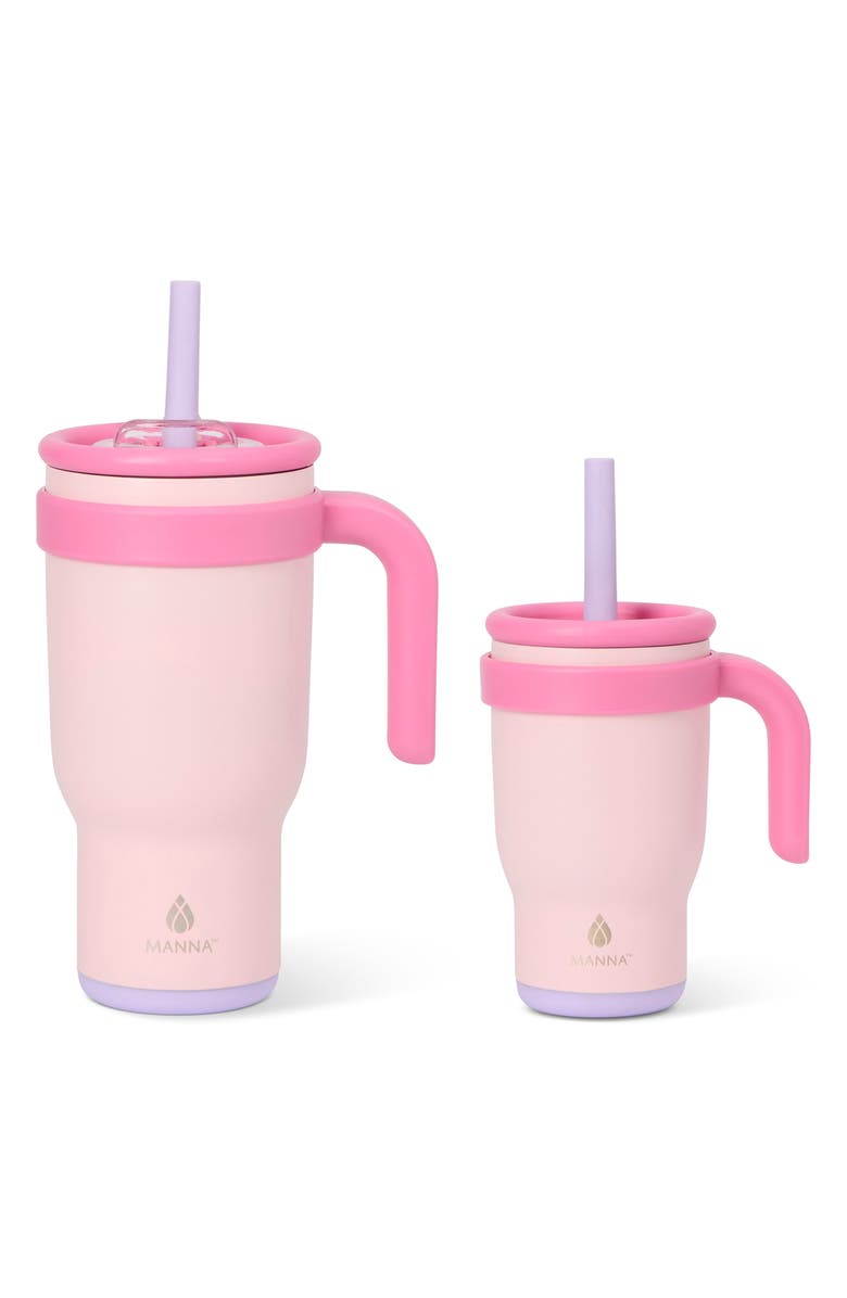 MANNA 2-Pack Stainless Steel Tumblers, Main, color, Pink Multi