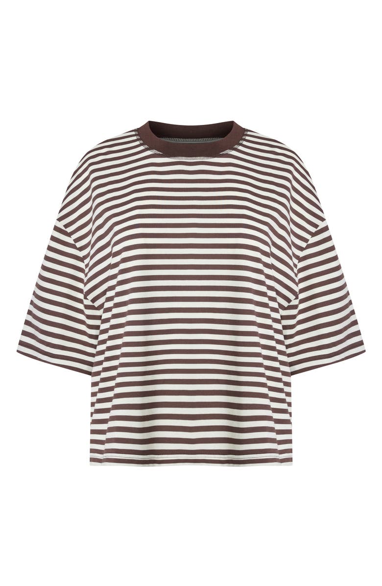 LIONESS Bloom Stripe T-Shirt, Alternate, color, Dark Chocolate Stripe