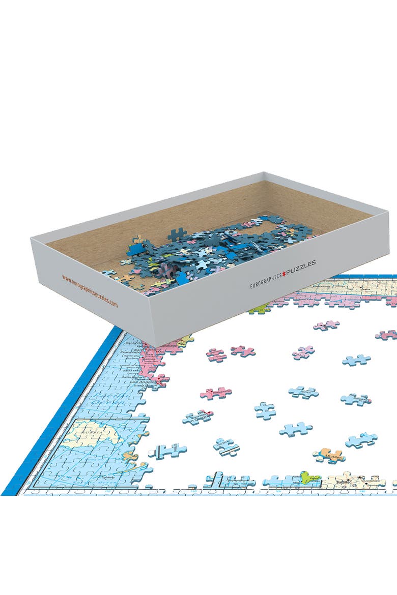 Map of The United States Puzzle, 1000 Pieces, Alternate, color, Multicolored