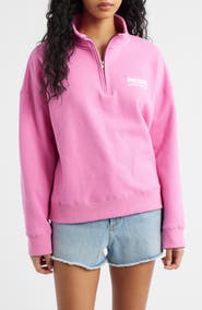 Rip Curl Surf Puff Logo Quarter Zip Sweatshirt