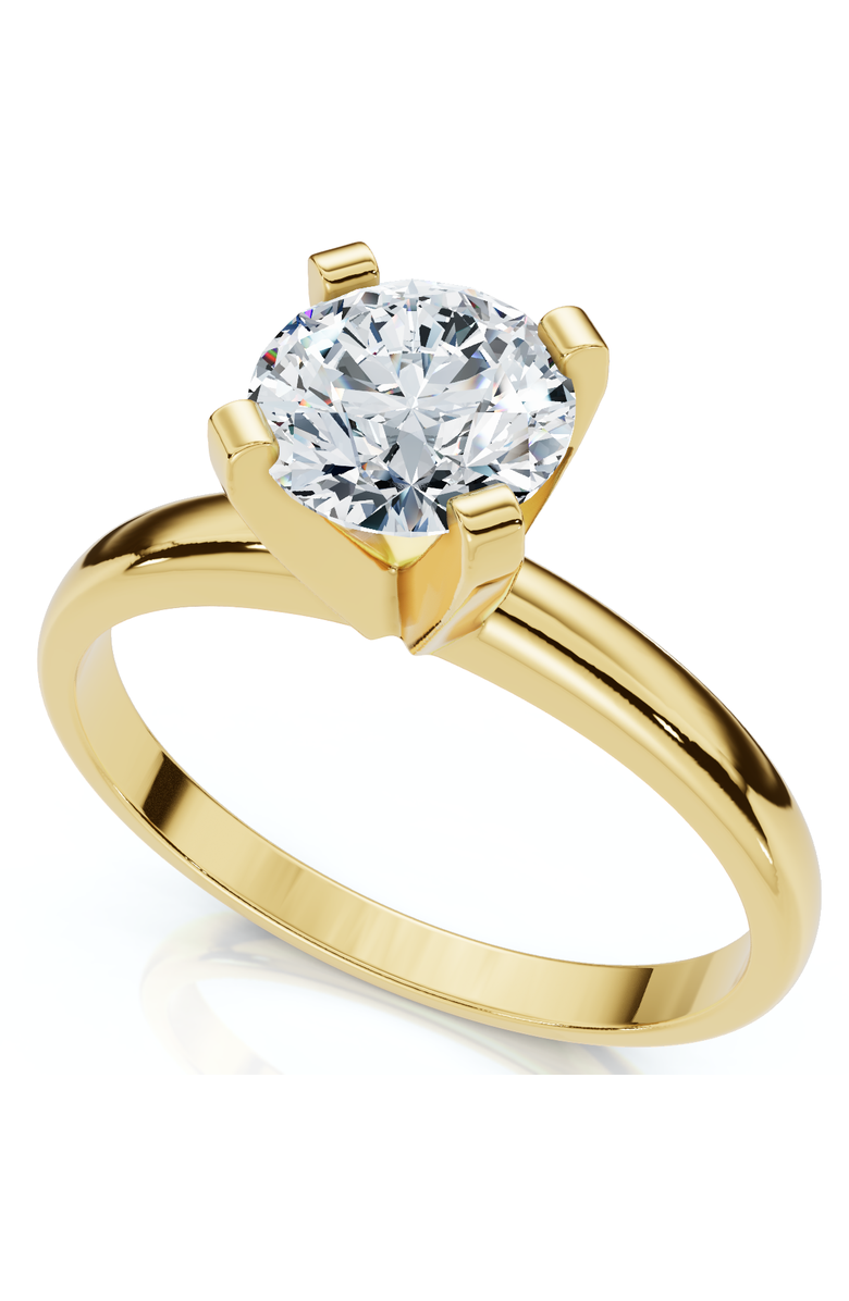 Bliss Diamond 3/4Ct Solitaire Round Cut Lab Grown Diamond Engagement Ring 14k Gold, Main, color, 14K Yellow Gold