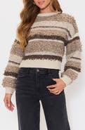 VICI Collection Nutmeg Stripe Bouclé Sweater