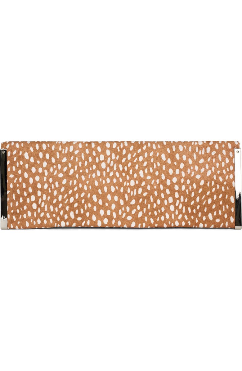 Jeffrey Campbell Genuine Calf Hair Clutch, Alternate, color, Beige White Spot