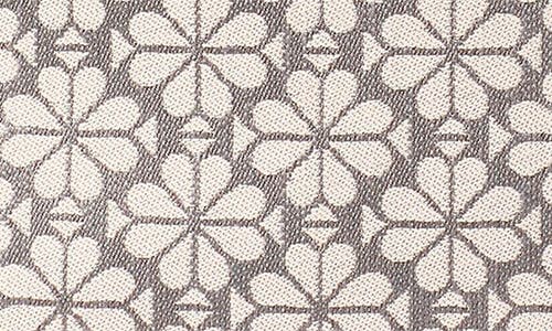 Kate Spade Large Spade Flower Jacquard Tote Bag In Grey Multi.